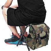 preiswerte Campingmöbel-Klapp-Campingstuhl zusammenklappbarer Hocker-Rucksack Mini-Klappstuhl für den Außenbereich tragbare Sitz- und Tischtasche für Indoor-Angeln Outdoor-Reisen Wandern Strand BBQ (Tarnmuster)