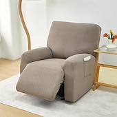 billiga Vilstol och länstol-jacquard fåtölj överdrag överdrag lazyboy överdrag soffstolsöverdrag 4-delade set, halkfri vilstol med förvaringsfickor möbelskydd för vardagsrum