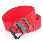 olcso Férfi övek-Férfi Öv Nylon öv cink ötvözet Műanyag Tartós Állítható Sima Fekete Rubin Szabadtéri Napi Deréköv