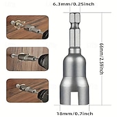 cheap Home Improvement-Butterfly Bolt Socket Wrench 6.35mm Hex Shank Socket Adapter Nut For Power Tool Slotted Electric Screwdriver