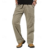 economico Pantaloni cargo-Per uomo Pantaloni cargo Pantaloni militari Tasche Liscio Comfort Traspirante Esterno Giornaliero Per uscire Di tendenza Informale Giallo dell'esercito Nero