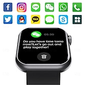 お買い得  スマートウォッチ-F57 スマートウォッチ ブルートゥース通話 1.91インチスクリーン 24時間 血糖値 心拍数モニタリング 温度 血圧 酸素
