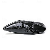 baratos Formal-sapatos masculinos para baile de formatura - oxfords de couro sintético com padrão floral azul vibrante para uso formal e de festa