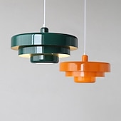 preiswerte Pendelleuchte-LED-Kronleuchter, Deckenleuchte, Macaron, Retro-Aluminium, nordischer Stil, Café-Bar, warmes Licht, 1 Licht, 110–120 V, 220–240 V
