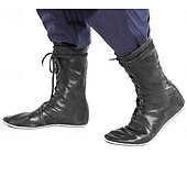 baratos Calçado-sapatos retrô vintage medievais renascentistas botas planas de jazz pirata cavaleiro ritter masculino unissex evento de halloween/festa sapatos de máscaras botas medievais extravagantes