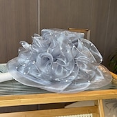 preiswerte Partyhut-Kopfstück Tüll Hochzeit Abendgesellschaft Elegant Hochzeit Mit Perlenstickerei Tüll Kopfschmuck Kopfbedeckung