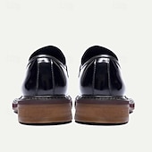 preiswerte Loafer aus hochwertigem Leder-Herren-Loafer aus hochwertigem Rindsleder mit glänzender Oberfläche und Kettendetail – formelle Abendschuhe für Business, Hochzeiten und besondere Anlässe