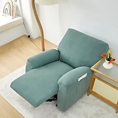billiga Vilstol och länstol-jacquard fåtölj överdrag överdrag lazyboy överdrag soffstolsöverdrag 4-delade set, halkfri vilstol med förvaringsfickor möbelskydd för vardagsrum