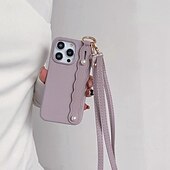 cheap iPhone Cases-Phone Case For iPhone 16 iPhone 15 Pro Max Plus iPhone 14 13 12 11 Pro Max Plus Mini SE for Women Girl with Stand Holder with Lanyard with Wrist Strap Retro TPU PU Leather