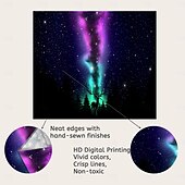 tanie Blacklight gobelin-gobelin z czarnym światłem UV reaktywny świecący w ciemności świecący neonowy psychodeliczny trippy mglisty wiszący gobelin ścienny sztuka mural do salonu sypialnia gwiazda lew