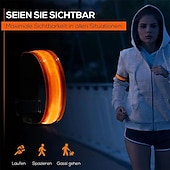levne Camping Lights &amp;amp; Lucerny-svítící popruhy na ruku pro noční běh usb nabíjecí led svítící noční běh náramek náramek outdoorové sportovní reflexní bezpečnostní pásek na kolo cyklistický svítící náramek 1ks