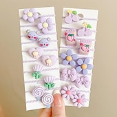 ieftine Elastice de Păr-Copii Unisex Accesorii de Păr Floral 9#Flori set 10 piese 3# Set de flori violete