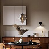 economico Luci Isola cucina-lampada a sospensione a led, design a lanterna, lampadario moderno in vetro metallo di grandi dimensioni, stile retrò adatto per cucina con lampadari, bancone bar, negozi/caffetterie, sala da pranzo,