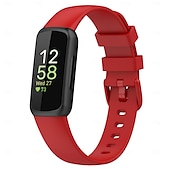 Χαμηλού Κόστους Ζώνες ρολογιών Fitbit-Smart Watch Band Συμβατό με Fitbit Inspire 3 σιλικόνη Εξυπνο ρολόι Λουρί Μεταλλικό κούμπωμα Αδιάβροχη Ρυθμιζόμενο Αθλητικό Μπρασελέ Αντικατάσταση Περικάρπιο