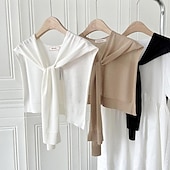 voordelige bruiloft gast wraps-Damesomslag leuke Style Mouwloos Zijde Bruiloftsomslagen Met Pure Kleur Voor Bruiloft Zomer