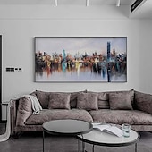 cheap Landscape Paintings-Large New York City Landscape painting hand painted Large urban art painting Urban Wall Art handmade New York Wall Art city art painting Hand-painted city painting