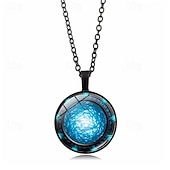 abordables Articles de fête-Collier pendentif stargate atlantis time pour femmes, cent bijoux d&#039;appariement, chaîne de pull rétro