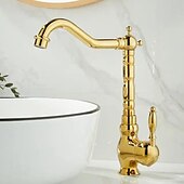abordables Robinets de lavabo-Robinet lavabo - Jet pluie Plaqué Set de centre Mitigeur un trouBath Taps