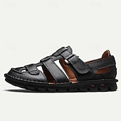 preiswerte Kleidungs-Sandalen-Herren-Fischersandalen aus hochwertigem Leder mit verstellbaren Riemen und rutschfester Sohle – perfekt für Sommerwanderungen und die Freizeit