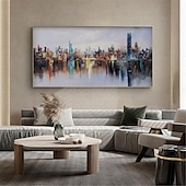 cheap Landscape Paintings-Large New York City Landscape painting hand painted Large urban art painting Urban Wall Art handmade New York Wall Art city art painting Hand-painted city painting