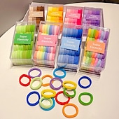 abordables Élastiques et nœuds pour cheveux-Accessoires Cheveux Enfants Fille Couleur unie Anneau porte-serviettes noir [32 pièces] Anneau porte-serviettes jaune [32 pièces] Anneau porte-serviettes violet [32 pièces]