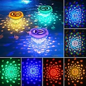 お買い得  水中ライト-スイミングフローティングプールライト、水中 LED プールライト 海の魚のパターン 電池式 RGB 色変化 水中プールライト 池 温水浴槽 風景装飾 子供の誕生日プレゼント 1/2 個