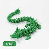 voordelige Beelden-3D-geprinte kristallen draak edelsteen draak 3D gelede draak speelgoed draaibaar en draak Chinees flexibel realistisch ornament