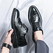 abordables Officiel-chaussures richelieu marron pour hommes avec bout d&#039;aile et semelle en caoutchouc - chaussures formelles classiques pour les affaires, le bureau et les événements spéciaux