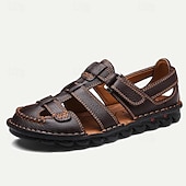 preiswerte Kleidungs-Sandalen-Herren-Fischersandalen aus hochwertigem Leder mit verstellbaren Riemen und rutschfester Sohle – perfekt für Sommerwanderungen und die Freizeit
