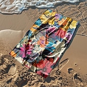 cheap Beach Towel Sets-Patchwork Floral Beach Towel,Beach Towels for Travel, Quick Dry Towel for Swimmers Sand Proof Beach Towels for Women Men Girls Kids, Cool Pool Towels Beach Accessories Absorbent Towel
