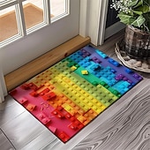 cheap Doormats-Rainbow Bricks Doormat Floor Mats Washable Rugs Kitchen Mat Non-Slip Oil Proof Rug Indoor Outdoor Mat Bedroom Decor Bathroom Mat Entrance Rug