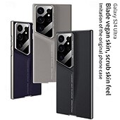cheap Samsung Cases-Phone Case For Samsung Galaxy S24 Ultra S23 Ultra S25 Ultra Back Cover with S Pen Shockproof TPU PU Leather