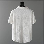 cheap Men&#039;s Basic Tees sets-Men&#039;s Polo 2 Piece Street Casual Lapel Short Sleeve Comfortable Solid Colored Drawstring Summer Spring Regular Fit Black White Polo