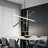 billige Unike lysekroner-lysekroner led sputnik lysekrone dia68cm aluminiumsramme svartmalte overflater for stue soverom kaffe bar varm hvit hvit lys
