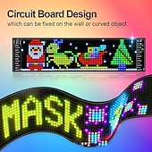 voordelige Decoratieve lichten-led auto teken ultra dunne flexibele led matrix paneel usb 5v bluetooth applicatie controle diy programmeerbare scrolling led teken voor auto party bruiloft festival, auto accessoires