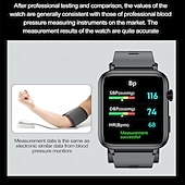 ieftine Ceasuri Smart-Pompa de aer tip airbag testare precisă a tensiunii arteriale ECG monitorizare a temperaturii pedometru compatibil cu Android iOS pentru femei și bărbați autonomie lungă