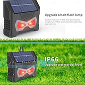 cheap Outdoor Wall Lights-Ultrasonic Animal Repellent Solar Outdoor Waterproof Ultrasonic Bird Repellent Explosive Flash Mouse Repellent USB Solar Charging Method Used for Home Garden Yard Garage Farm 1PC