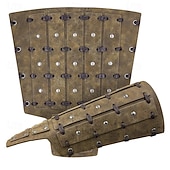preiswerte Rüstung-Retro Vintage Punk &amp; Gothic Mittelalterlich Rüstung Armband Handgelenkstütze Wikinger Tempelritter Kreuzritter Ranger Schildmaid Bogenschießen Kostüm Herren Vikinger Fantasie Halloween Karneval