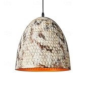 cheap Island Lights-LED Chandeliers Wabi Sabi Snakeskin Pendant Lights,Japanese Steel Shade Chandelier Modern Minimalist Hanging Lamp,Creative Droplight for Bedroom Kitchen Island Restaurant,30x31cm