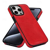 お買い得  iPhone用ケース-電話 ケース 用途 iPhone 16 iPhone 15 Pro Max iPhone 14 13 12 11 Pro Max Mini SE X XR XS Max 8 7 Plus バックカバー 超薄型 黄ばんでいない カード挿入口 レトロ風 TPU PUレザー