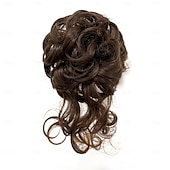 tanie Koki-Koki Kok do włosów Włosie synetyczne Kawałek włosów Przedłużanie włosów Falowana Bouncy Curl Impreza Codzienny Dzienne zużycie Brązowy