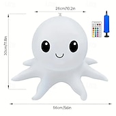 cheap Underwater Lights-Solar Floating Pool Lights Solar Powered Waterproof Inflatable Octopus Light 16 Colors Inflatable Pond Light with Remote Control for Christmas Decoration Garden Wedding Party