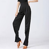 economico Pantaloni-Balli latino-americani Balli da sala Pantaloni Colore Puro A fantasia Per donna Prestazioni Addestramento Alto Poliestere