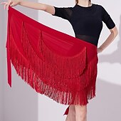 levne Latinské sukně-Latinské tance Standardní tance Sukně Potisk Třásně Čistá Barva Dámské Výkon Trénink Vysoký Polyester