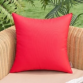 cheap Outdoor Pillow &amp; Covers-Solid Color Pillowcase Outdoor Waterproof Technology Pillowcase Coated Outdoor Garden Sofa Cushion Modern Simple 1pc