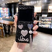 Χαμηλού Κόστους Samsung Θήκη-τηλέφωνο tok Για Samsung Galaxy Z Flip 7 Z Flip 6 Z Flip 5 Z Flip 4 Z Flip 3 Πίσω Κάλυμμα Bling Glitter Shiny Ανθεκτική σε πτώσεις TPU Στρας Μεταλλικό