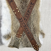 billige Tilbehør og mer-Punk og gotisk Kostymer i middelalderstil Renessanse Cosplay kostyme Midjebelte Knekt Viking Keltisk ridder Herre Dame Viking Halloween Karneval Maskerade Ytelse Stadie LARP Voksne Belte Midjebelte