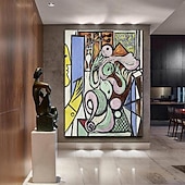 preiswerte Abstrakte Gemälde-Pablo Picasso, der Maler, Ölgemälde, handgemaltes Guernica-Ölgemälde auf Leinwand von Pablo Picasso, Museumsqualität, 100 % handgemalt
