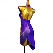 olcso Latin tánc ruházat-Latin tánc Ruha Rojt Női Teljesítmény Edzés Hosszú ujj Magas Spandex