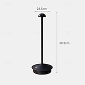 cheap Table Lamps-Rechargeable Mushroom Table Lamp, Portable Wireless Touch Desk Lamp, LED Night Light with Dimmable Brightness for Living Room, Home Office, Restaurant